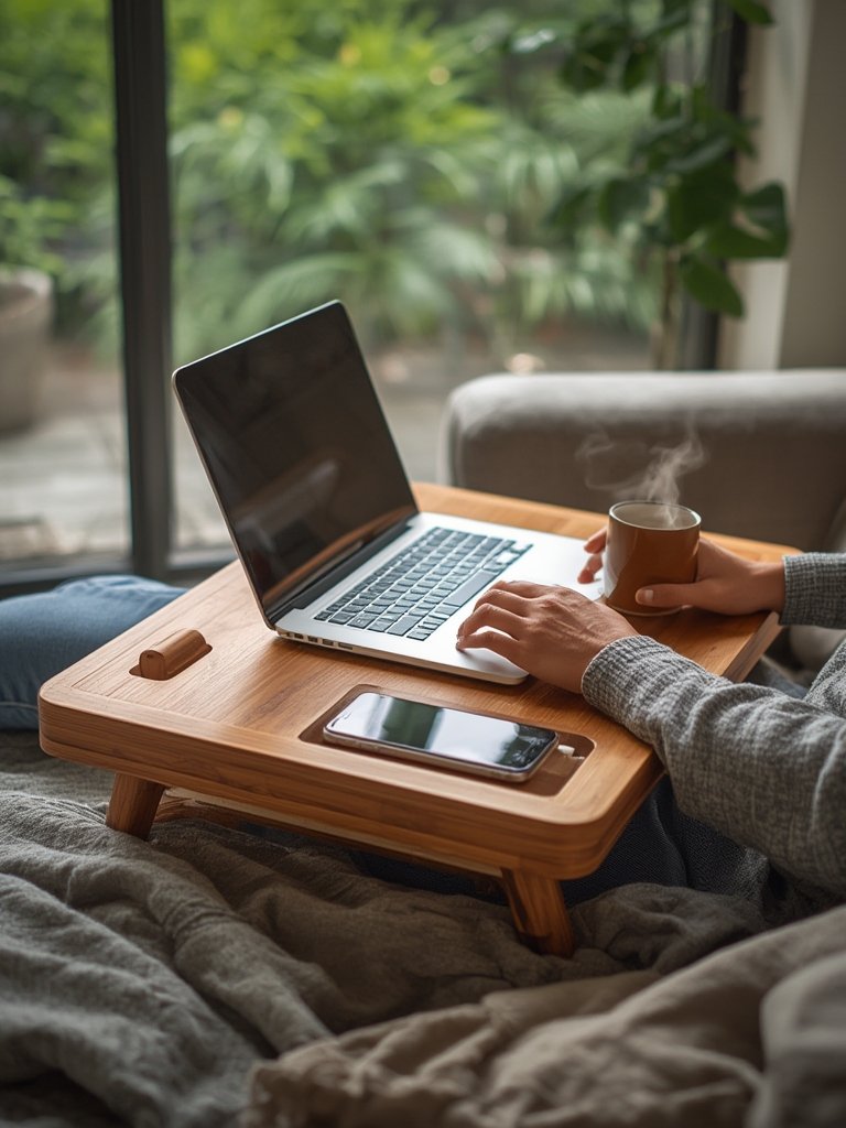 bamboo tray in action